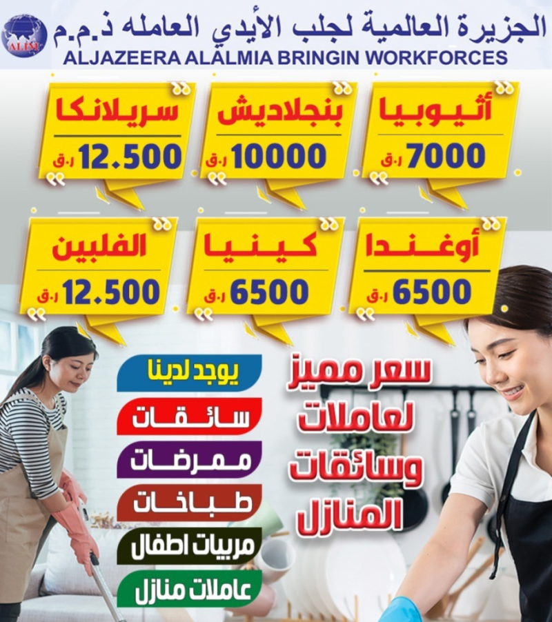 الجزيرة العالمية لجلب الايدى العامله 2 ذ.م.م